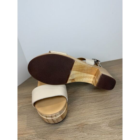 Nisolo All-Day Open Toe Clog Sandals Women’s Size 8 Bone Leather Casual Shoes - Picture 6 of 6